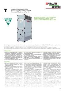 Unidades de tratamiento de aire Potencia frigorífica de 8,8 a 137,8