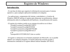 Registro de Windows