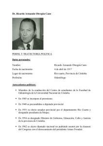 Dr. Ricardo Armando Obregón Cano PERFIL Y TRAYECTORIA
