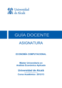 Economía computacional - Universidad de Alcalá