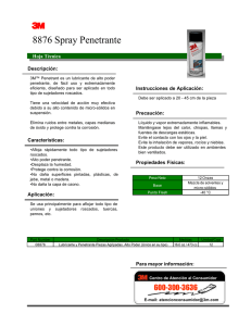 Lubricante 8876 Spray Penetrante