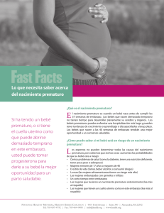 El Nacimiento Prematuro - National Healthy Mothers, Healthy