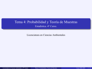 Tema 4: Probabilidad y Teoría de Muestras