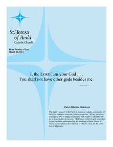 March 11, 2012 - St. Teresa of Avila Catholic Parish