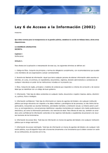 Ley 6 de Acceso a la Información (2002)