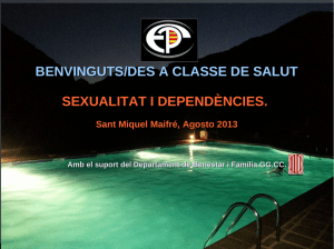 BENVINGUTS/DES A CLASSE DE SALUT SEXUALITAT I
