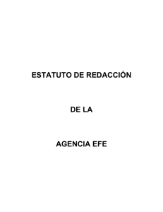 estatuto de redacción de la agencia efe
