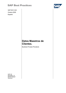 Datos Maestros de Clientes.