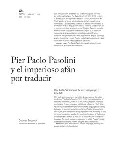 Pier Paolo Pasolini y el imperioso afán por traducir