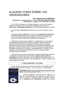 Algunas cosas sobre los ordenadores