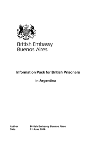 Information Pack for British Prisoners in Argentina