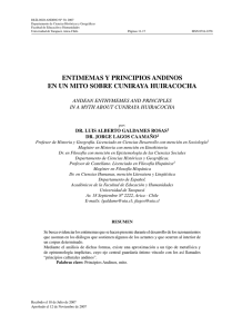 entimemas y principios andinos en un mito sobre cuniraya huiracocha