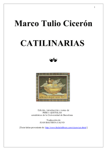 Marco Tulio Cicerón CATILINARIAS - larisadelser
