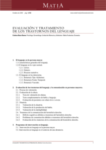 Trastornos de lenguaje en el adulto mayor