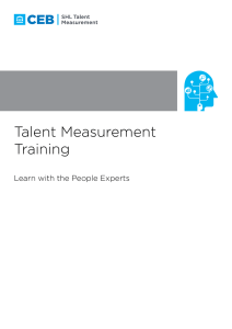 Talent Measurement Training