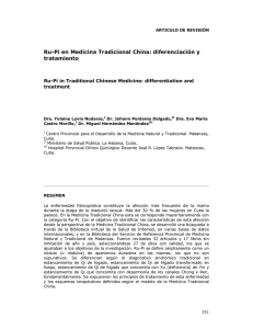 Ru-Pi en Medicina Tradicional China: diferenciación y tratamiento