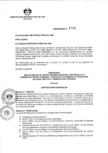 Page 1 MUNICIPALIDAD METROPOLITANA DE LIMA ALCALDIA