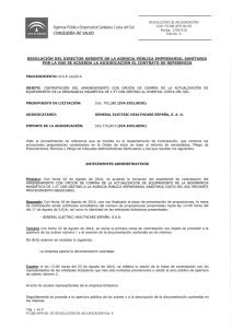 Page 1 RESOLUCIÓN DE ADJUDICACIÓN « z