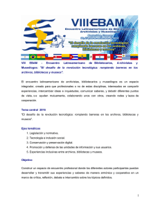 VIII EBAM - Encuentro Latinoamericano de Bibliotecarios, A