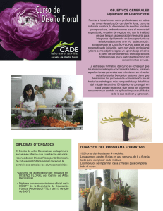 OBJETIVOS GENERALES Diplomado en Diseño Floral