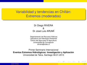 Variabilidad y tendencias en Chillán: Extremos (moderados)
