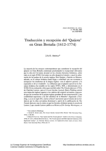 Traducción y recepción del `Quijote` en Gran Bretaña (1612