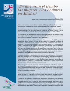 ¿En qué usan el tiempo las mujeres y los hombres en México?