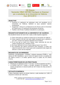 Procediment Beques Santander-CRUE-CEPYME 2013