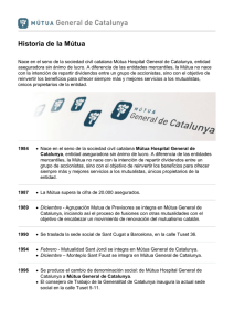 Historia de la Mútua - Mútua General de Catalunya