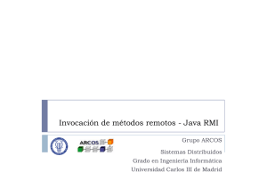 Invocación de métodos remotos - Java RMI - Arcos
