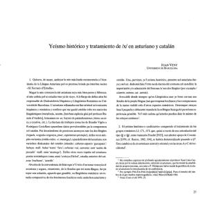 Yeísmo histórico y tratamiento de 1x1 en asturiano y catalán