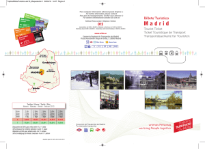 Tourist ticket brochure - Consorcio Regional de Transportes de Madrid