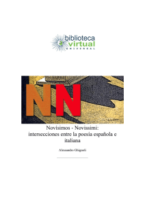 Novísimos - Novissimi: intersecciones entre la poesía española e