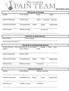 Información de Paciente Apellido Primer Nombre Inicial Apodo