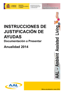 AAL instrucciones justificación anualidad 2014
