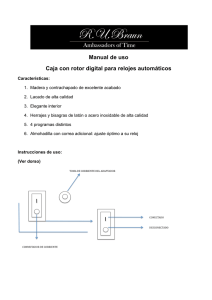 Manual de uso Caja con rotor digital para relojes automáticos