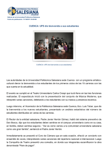 CUENCA: UPS dio bienvenida a sus estudiantes Las autoridades