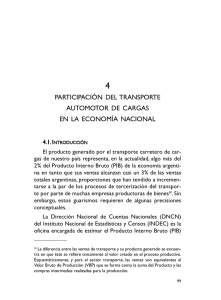 PARTICIPACIÓN DEL TRANSPORTE AUTOMOTOR DE CARGAS