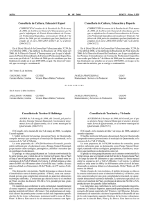 CORRECCIÓ d`errades de la Resolució de 29 de març de 2006, de