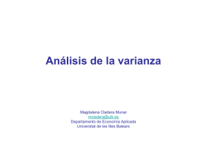 Análisis de la varianza - Universitat de les Illes Balears