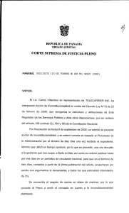 Page 1 REPUBLICA DE PANAMA ORGANO JUDICIAL CORTE