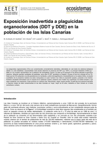Exposición inadvertida a plaguicidas organoclorados (DDT y DDE