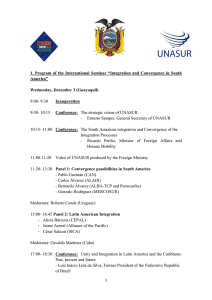 UNASUR Agenda Guayaquil inglés