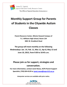 Monthly Support Group for Parents of Students in the Citywide
