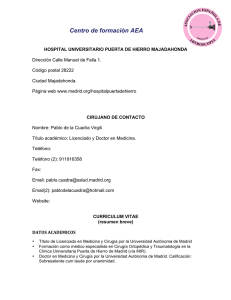 , H. Puerta de Hierro - Asociación Española de Artroscopia