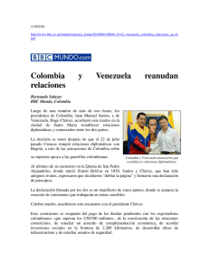 Colombia y Venezuela reanudan relaciones
