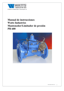 Manual de instrucciones Watts Industries Mantenedor/Limitador de