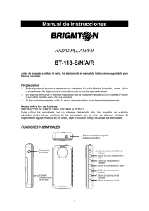 Manual de instrucciones BT-118-S/N/A/R