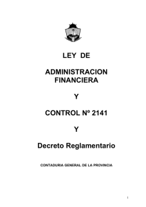 LEY DE ADMINISTRACION FINANCIERA Y CONTROL Nº 2141 Y