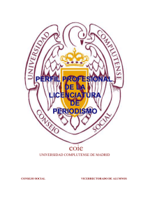 perfil profesional de la licenciatura de periodismo